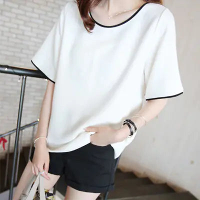 Plus Size Solid Color T-Shirt, Loose Short Sleeve Top